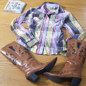 Rockies Pearl Snap Button Down Shirt